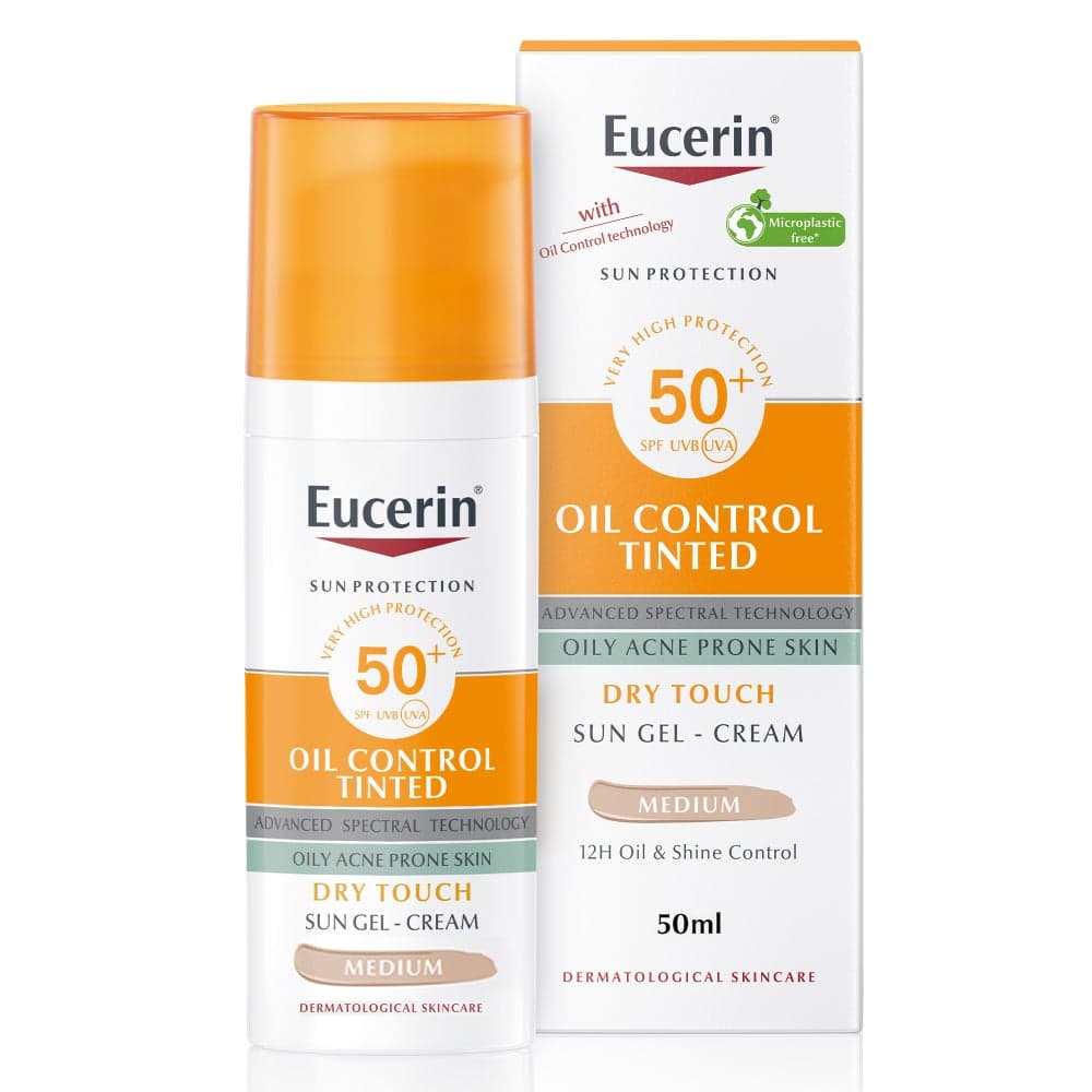 Eucerin Sun Control Tinted Gel-Cream SPF50+ Medium 50ml - Image 1