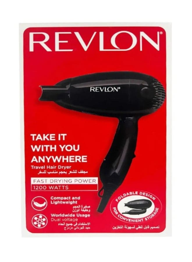 RVDR5305 Sleek Travel Hair Dryer - 1200W Compact Power - Image 1