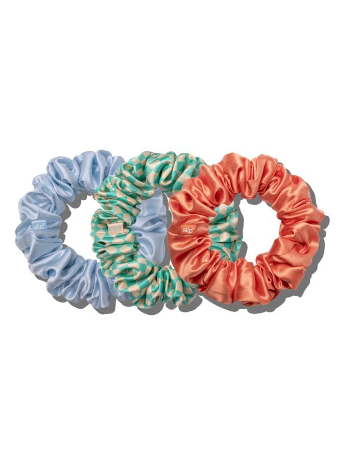 Sea Mist Silk Scrunchies - Luxury Set of 3 - Image 1