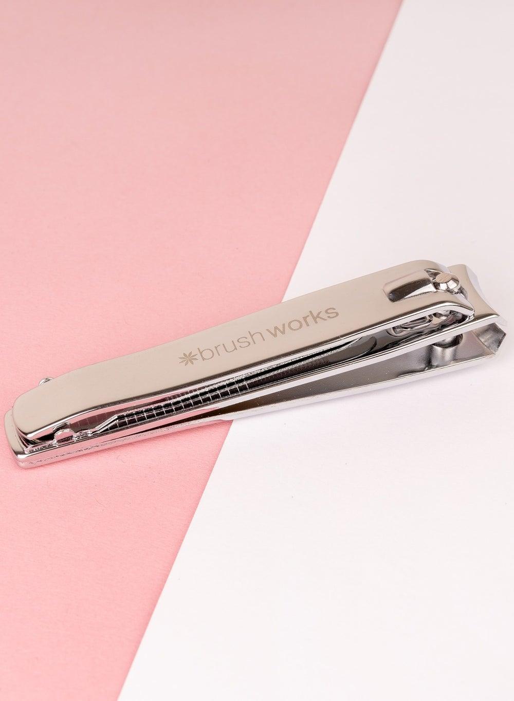Brushworks Stainless Steel Toenail Clipper with File - Image 1