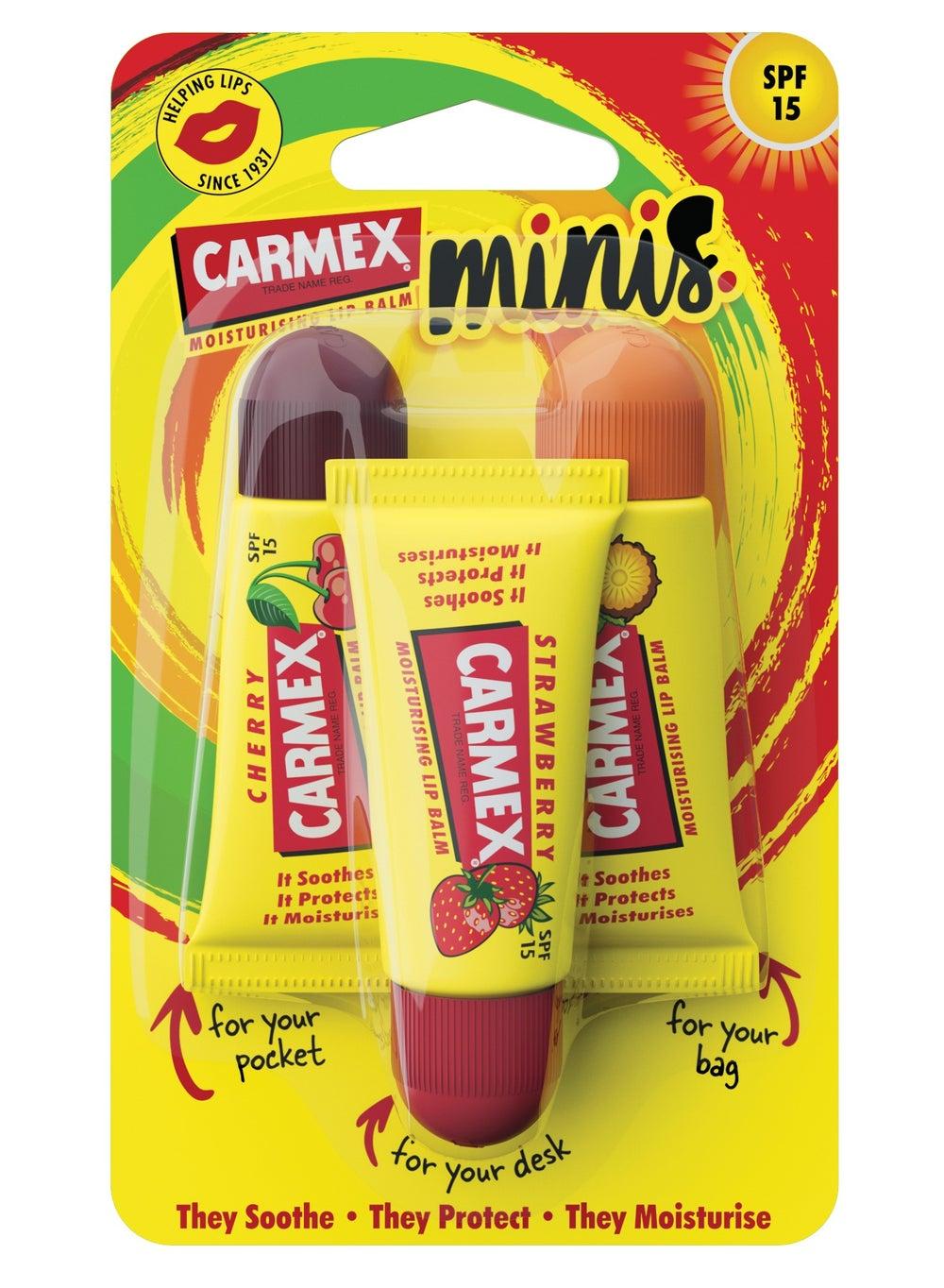 CARMEX Minis SPF15 - Trio of Fruity Lip Balms - Image 1