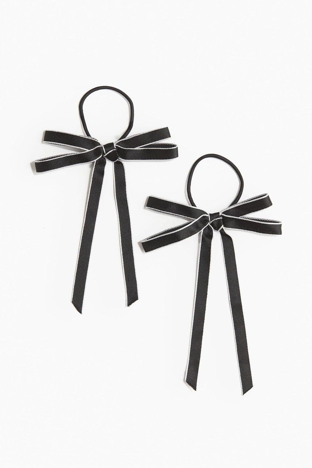 Chic Bow-Detail Hair Elastics 2-Pack - Image 1