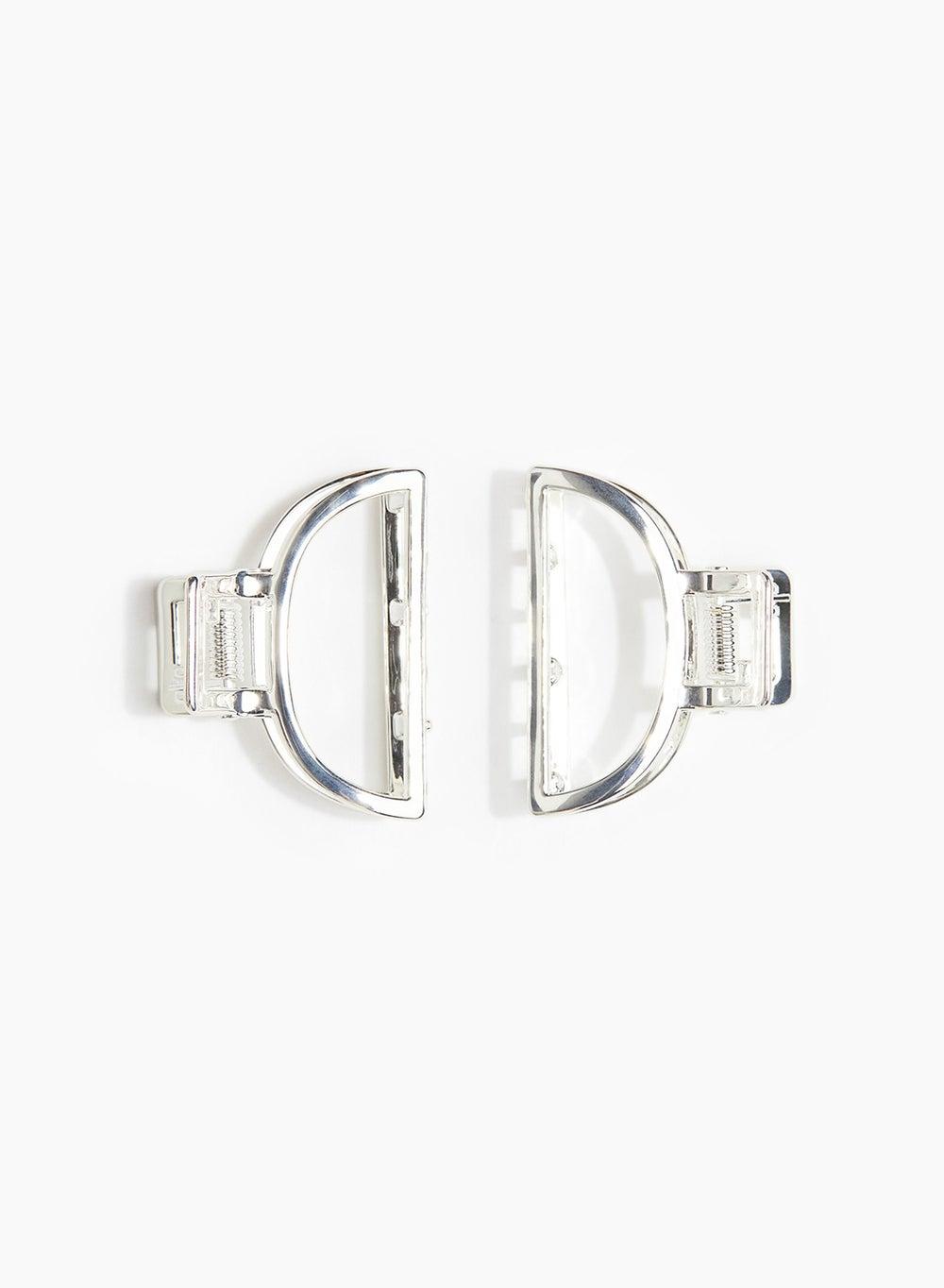 Elegant Duo Hair Claws Set - Zinc & Steel - Image 1
