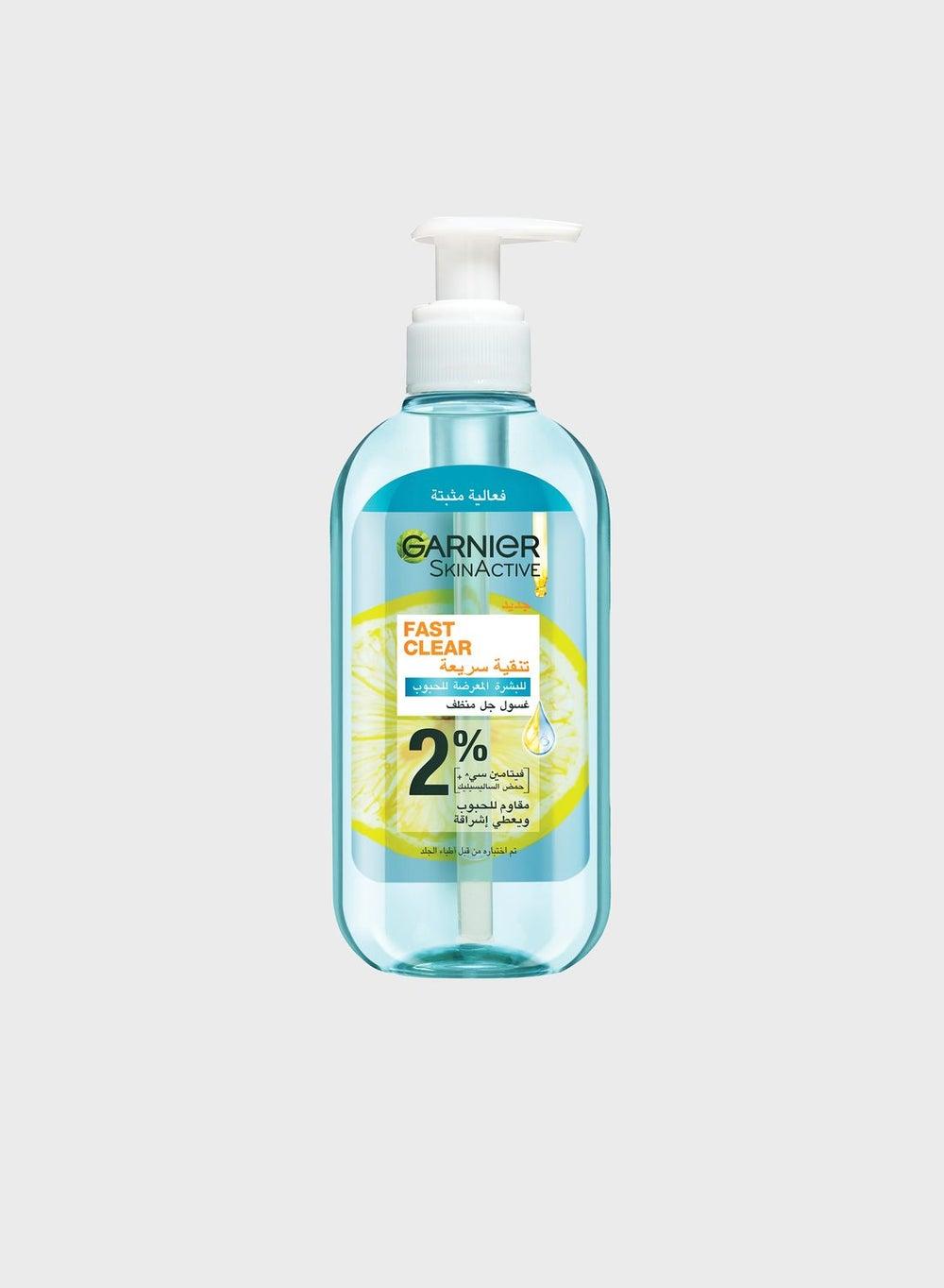 Garnier Skinactive Fast Clear Gel Wash, 200Ml - Image 1