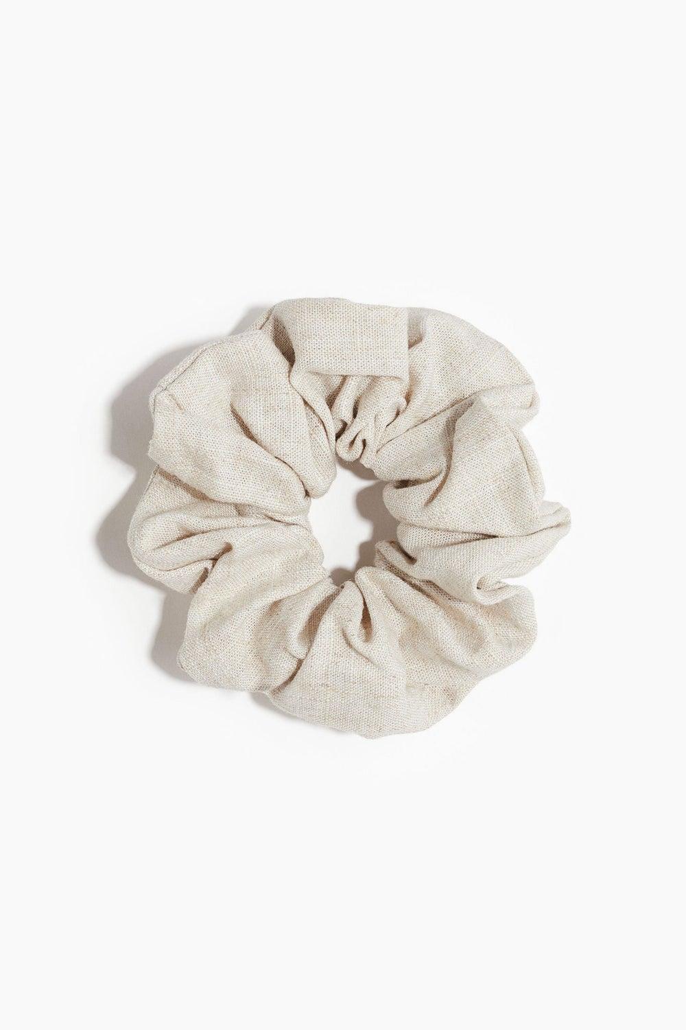 Chic Linen-Blend Scrunchie - Image 1