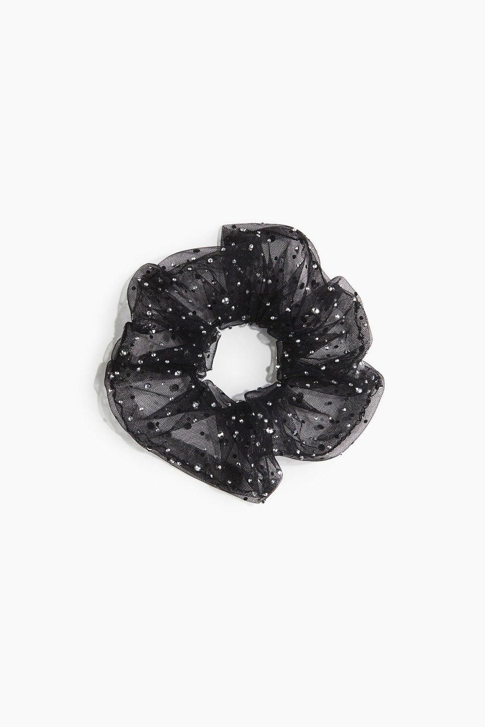 Sparkling Rhinestone Mesh Scrunchie - Image 1