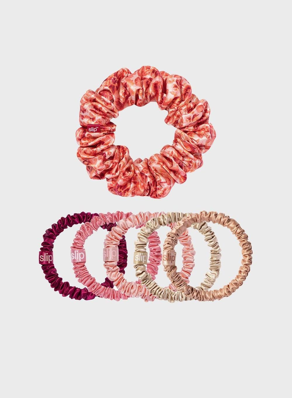Slip Pure Silk Scrunchies Flora Set - Luxe Hair Care - Image 1