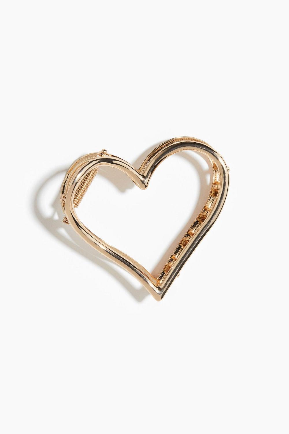 Chic Heart-Shaped Metal Hair Claw for All Hair Types - Image 1