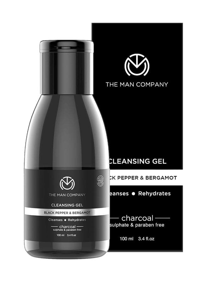The Man Company Charcoal & Bergamot Cleansing Gel - 100ml - Image 1