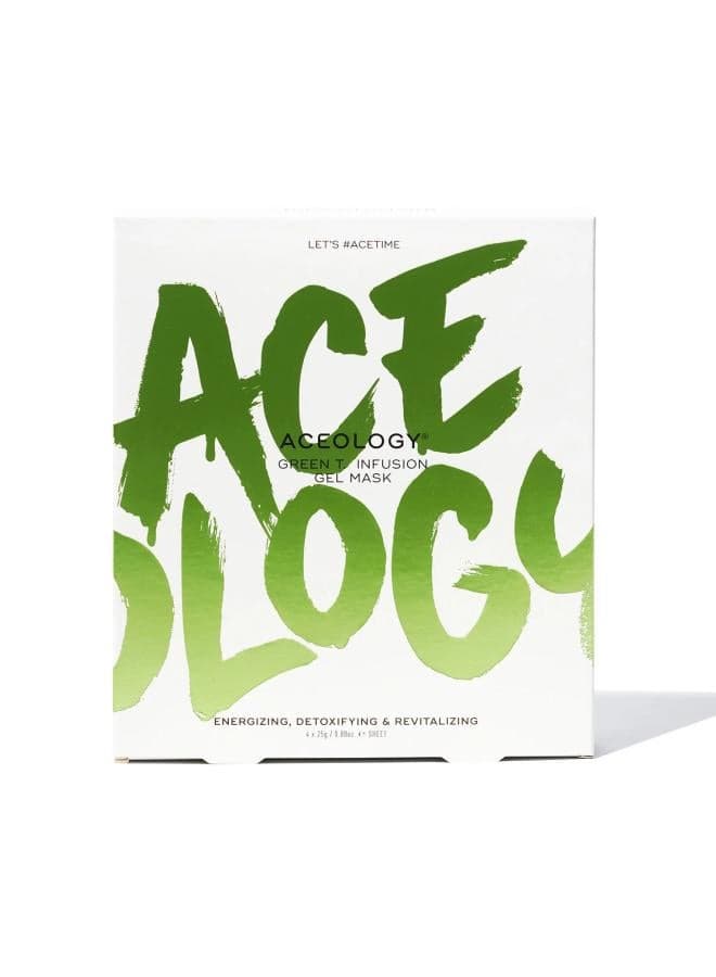 Aceology Antioxidant Green T Infusion Gel Mask - 4 Pack - Image 1