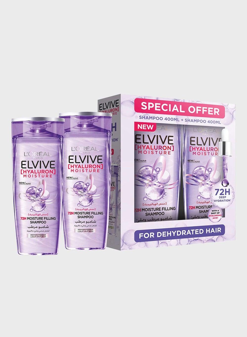 Elvive Hyaluron Plush Moisture Shampoo Twin Pack, Save 26% - Image 1