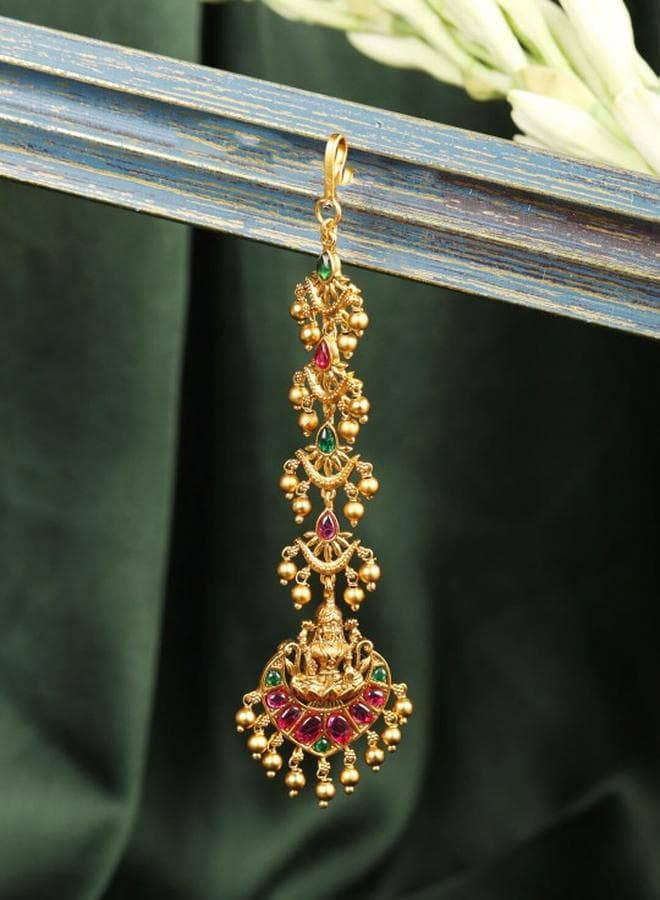 Elegant Multicolour Brass Maang Tika for Ethnic Elegance - Image 1