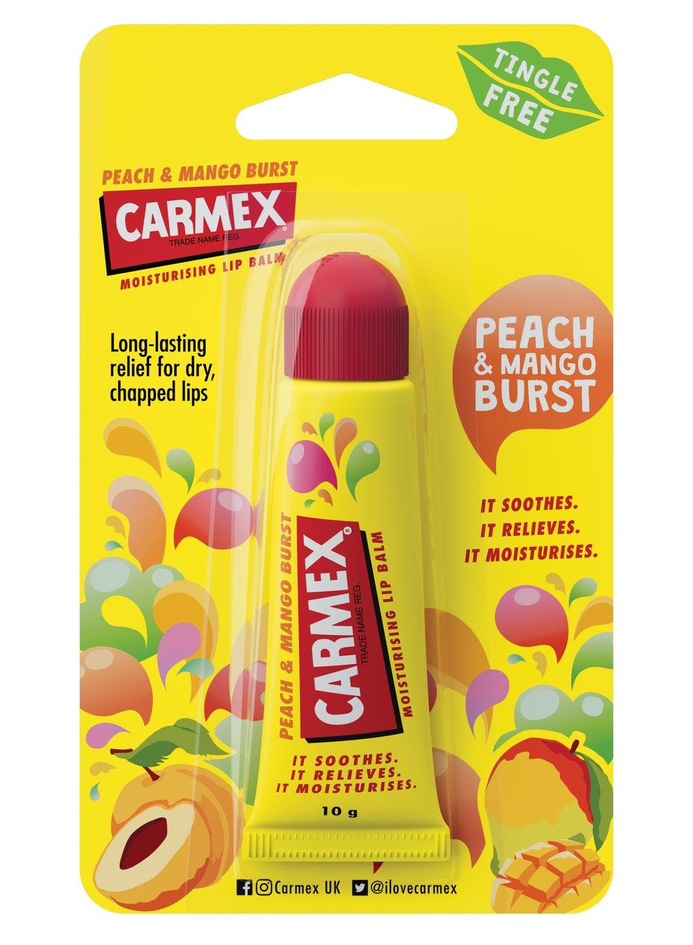 CARMEX Peach & Mango Burst Lip Balm Tube - Image 1