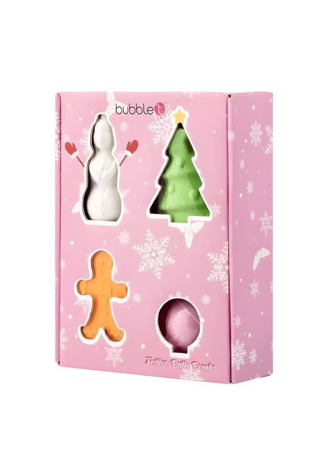 Noveltea Festive Delights Bath Bomb Set with Aloe Vera - Image 1