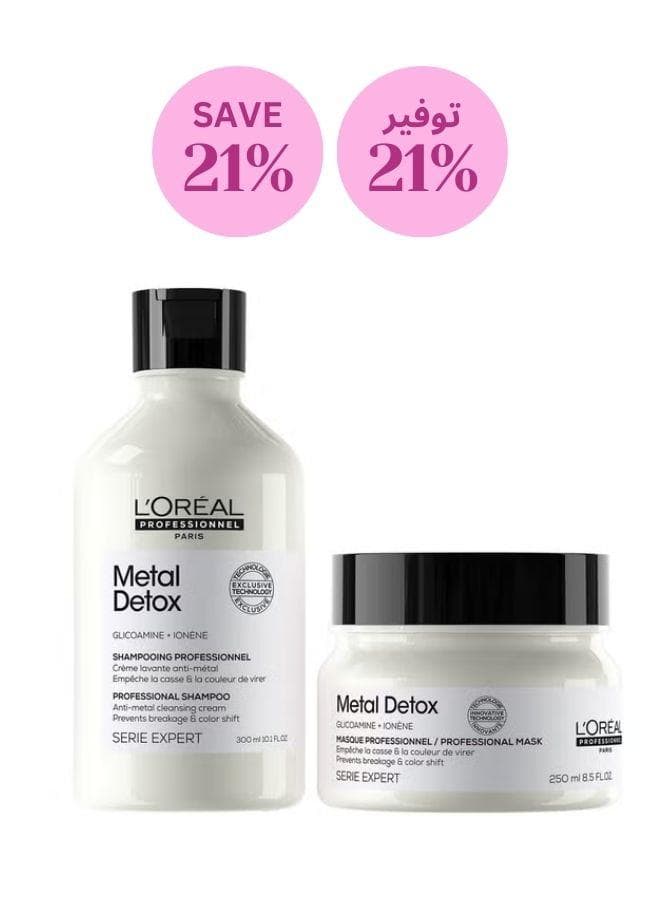 L'Oréal Professionnel Metal Detox Bundle: Shampoo 300ml & Mask 250ml - Image 1