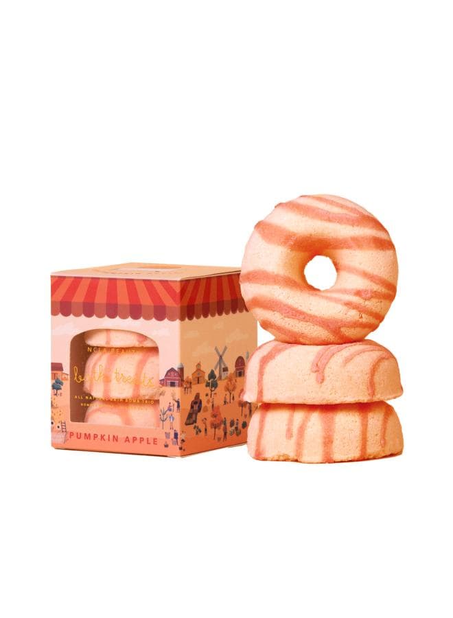Pumpkin Apple 3 Pc Bath Bomb Set - Luxurious Autumn Bath - Image 1