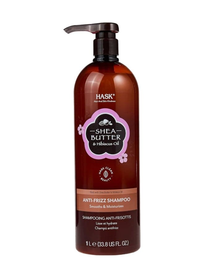 Shea Butter & Hibiscus Anti-Frizz Shampoo - 1L Luxe Cleanse - Image 1