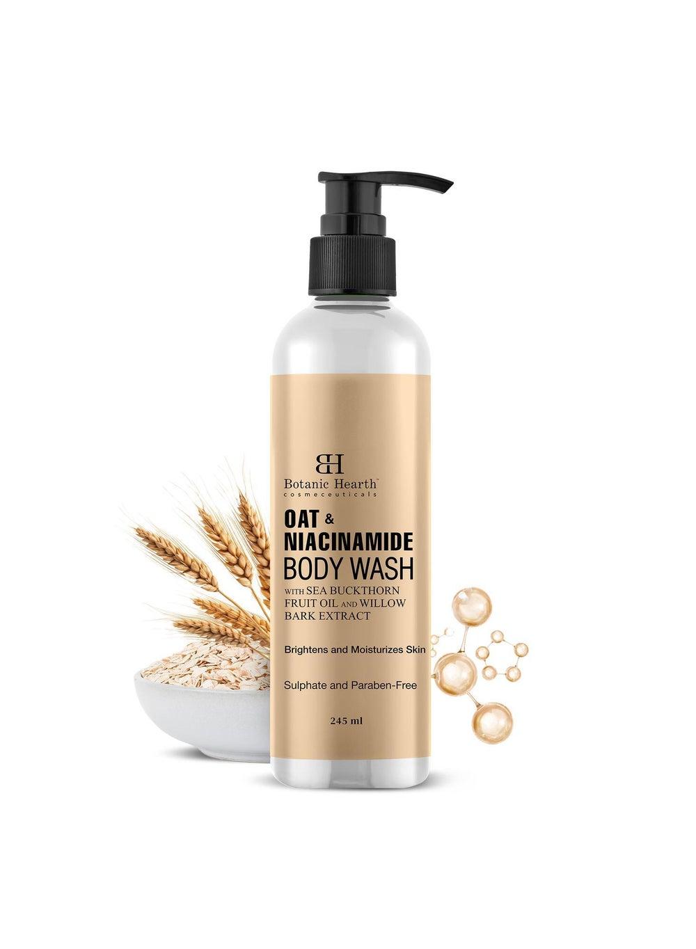 Botanic Hearth Oat & Niacinamide Body Wash | Gentle Hydration | 245ml - Image 1