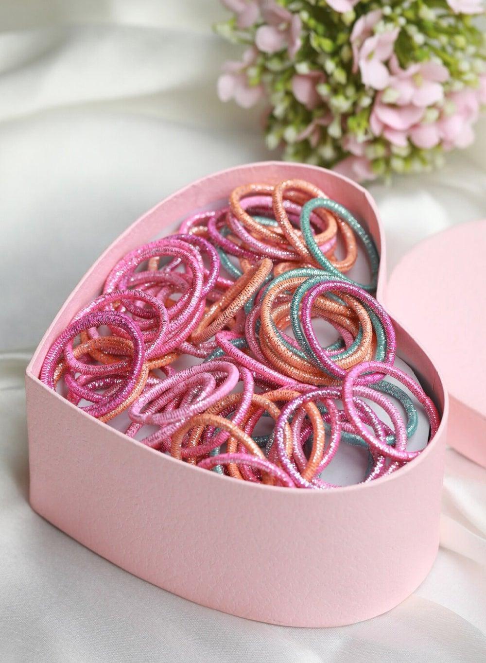 Chic Spectrum: 100-Pack Multi-Color Ponytail Holders - Image 1