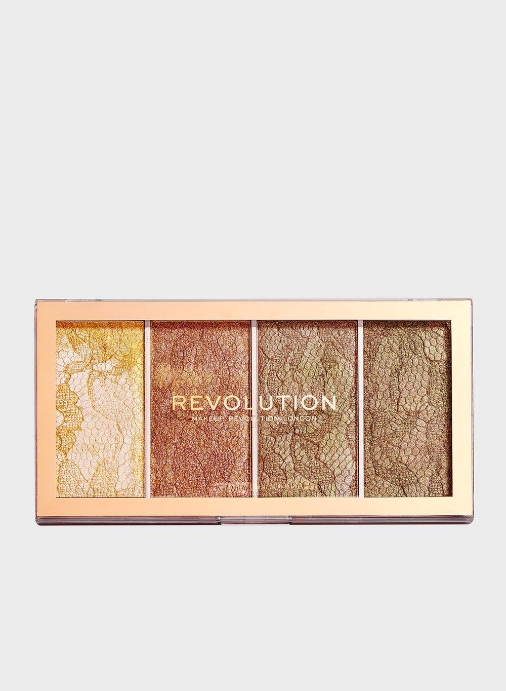 Vintage Lace Highlighter Palette: Radiant Glow Shades - Image 1