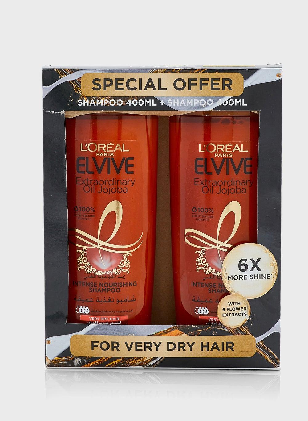 L'Oreal Paris Elvive Extraordinary Oil Shampoo Twin Pack 400Ml - Image 1