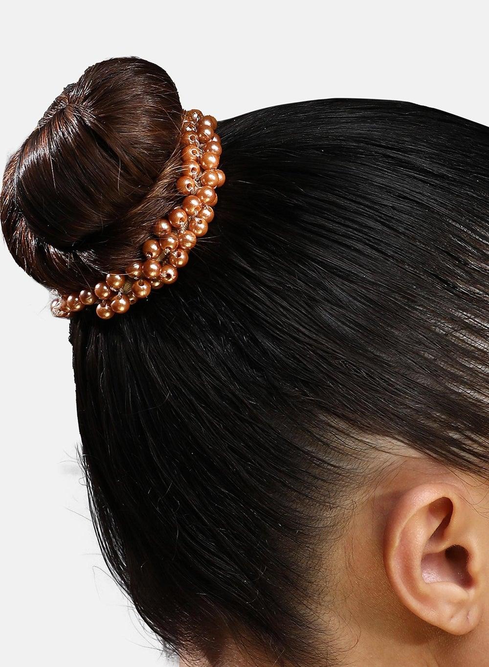 Elegant Pearl Cluster Hair Tie for Women - Image 1
