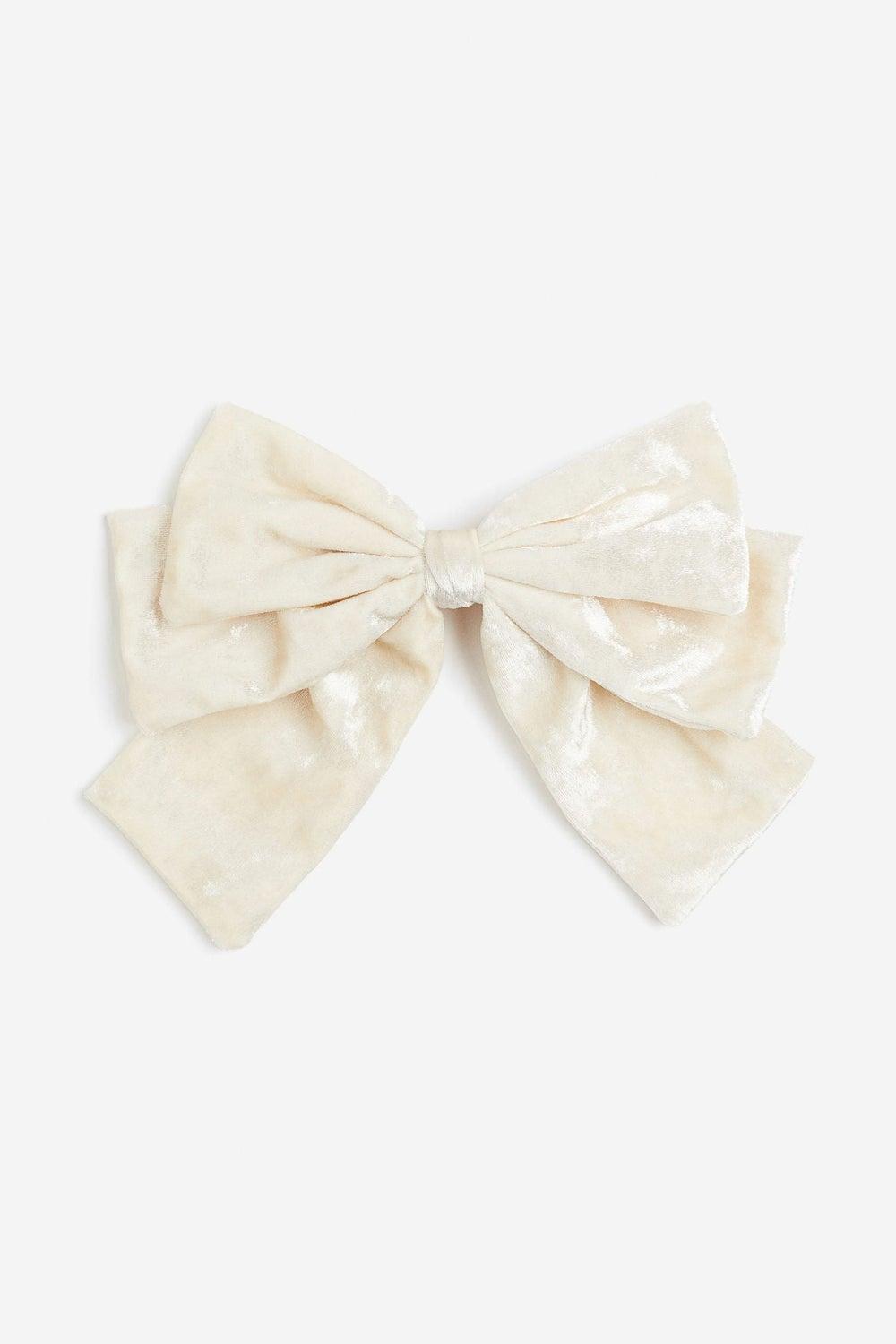 Elegant Mulberry Silk Bow Hair Clip by H&M - Image 1
