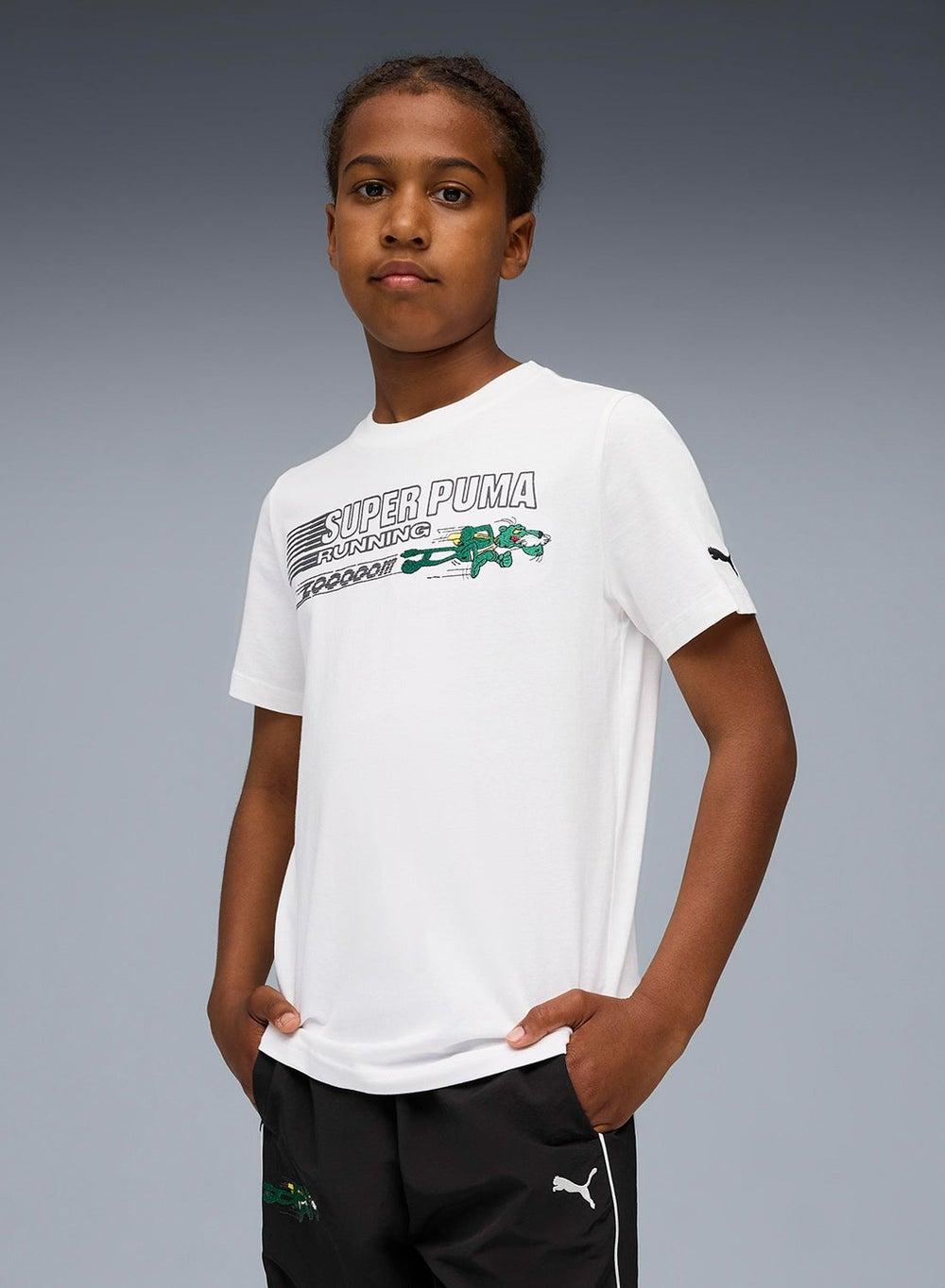 PUMA 63223302 Graphic Acid Cat Youth T-Shirt - Image 1