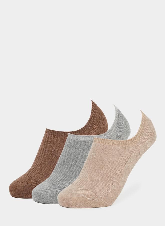 Styli Set of 3 Solid No-Show Socks - Image 1