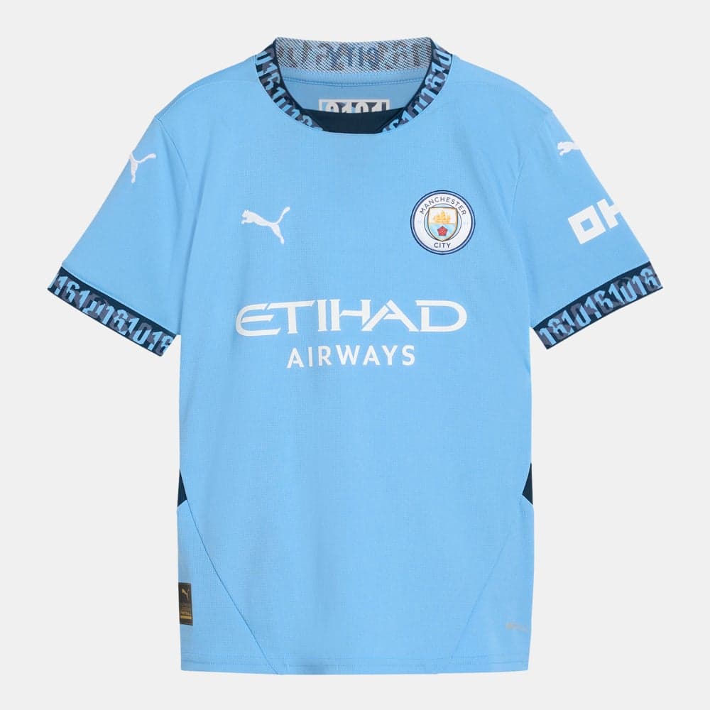 Kids Manchester City 24/25 Home Replica Jersey Blue - Image 1