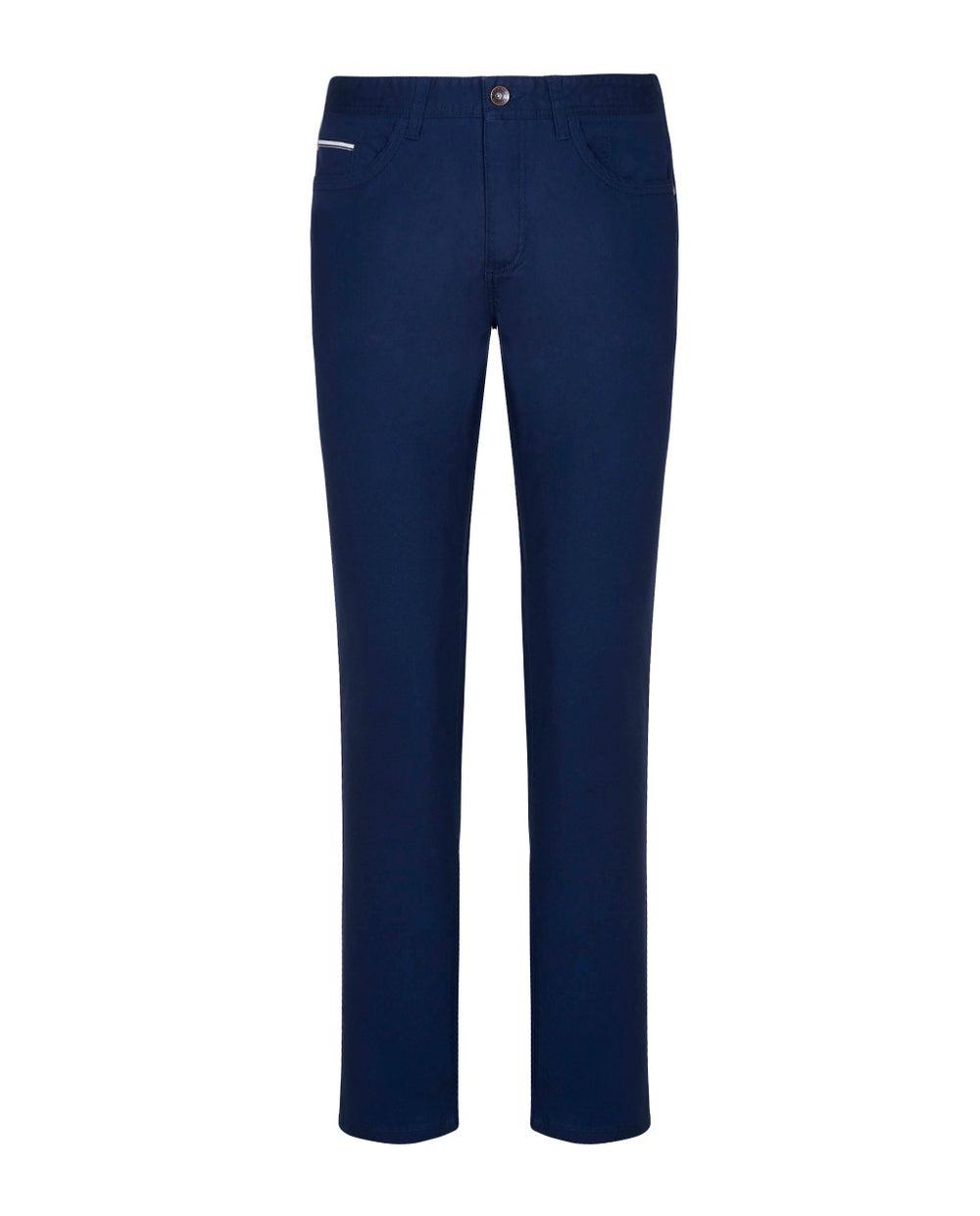 5 Pockets Chino Straight Fit Navy Cotton Canvas - Image 1