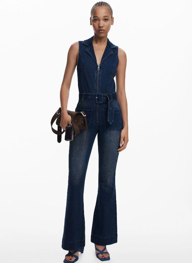 Flared Denim Jumpsuit 25Wwdd075008 Classic Fit - Image 1