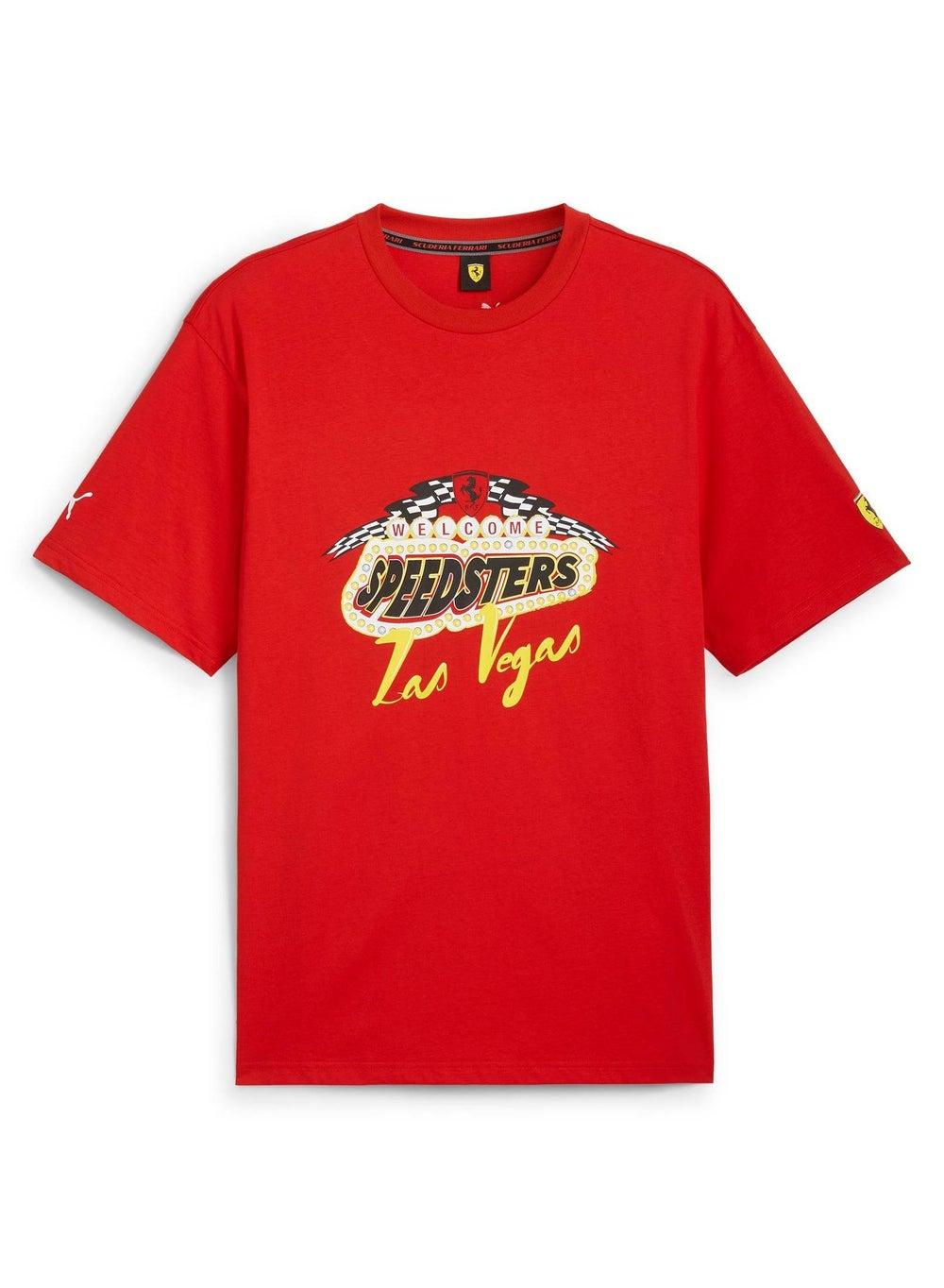SF Garage Crew Vegas Graphic T-Shirt ROSSA CORSA - Image 1