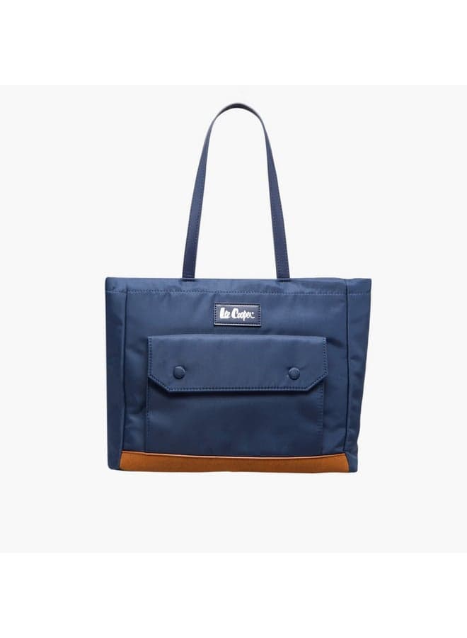Navy Logo Applique Tote Bag GL 202415 - Image 1