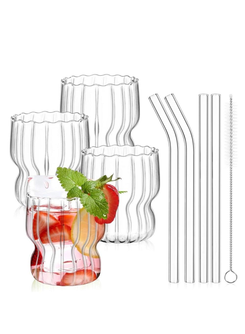 Ripple Borosilicate Drinking Glasses 320ML Set of 4 - Image 1