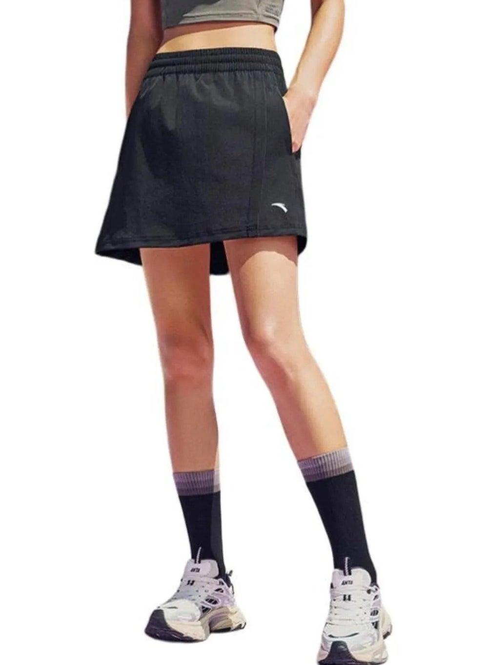 ANTA Black Regular Fit Training Commute Maxi Skirt - Image 1