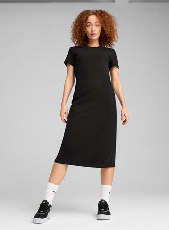 Classic Black Midi Dress 68506301 Timeless A-Line Fit - Image 1