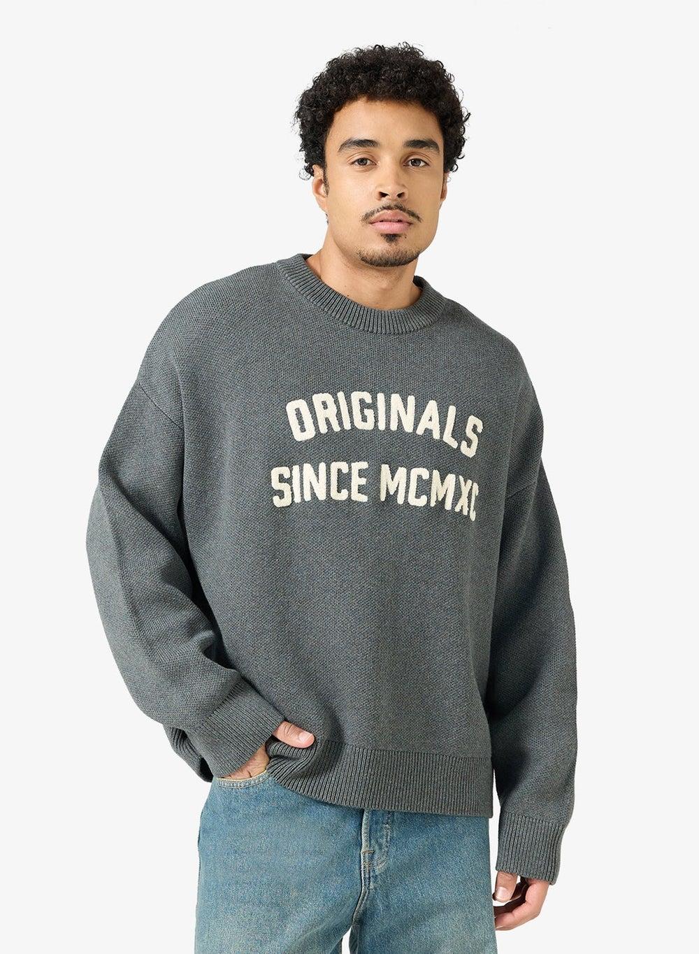 Dark Grey Graphic Crewneck Pullover Sweatshirt 12283509 - Image 1