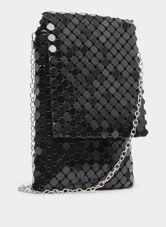 Embellished Black Mini Chain Strap Party Bag 7011663201 - Image 1