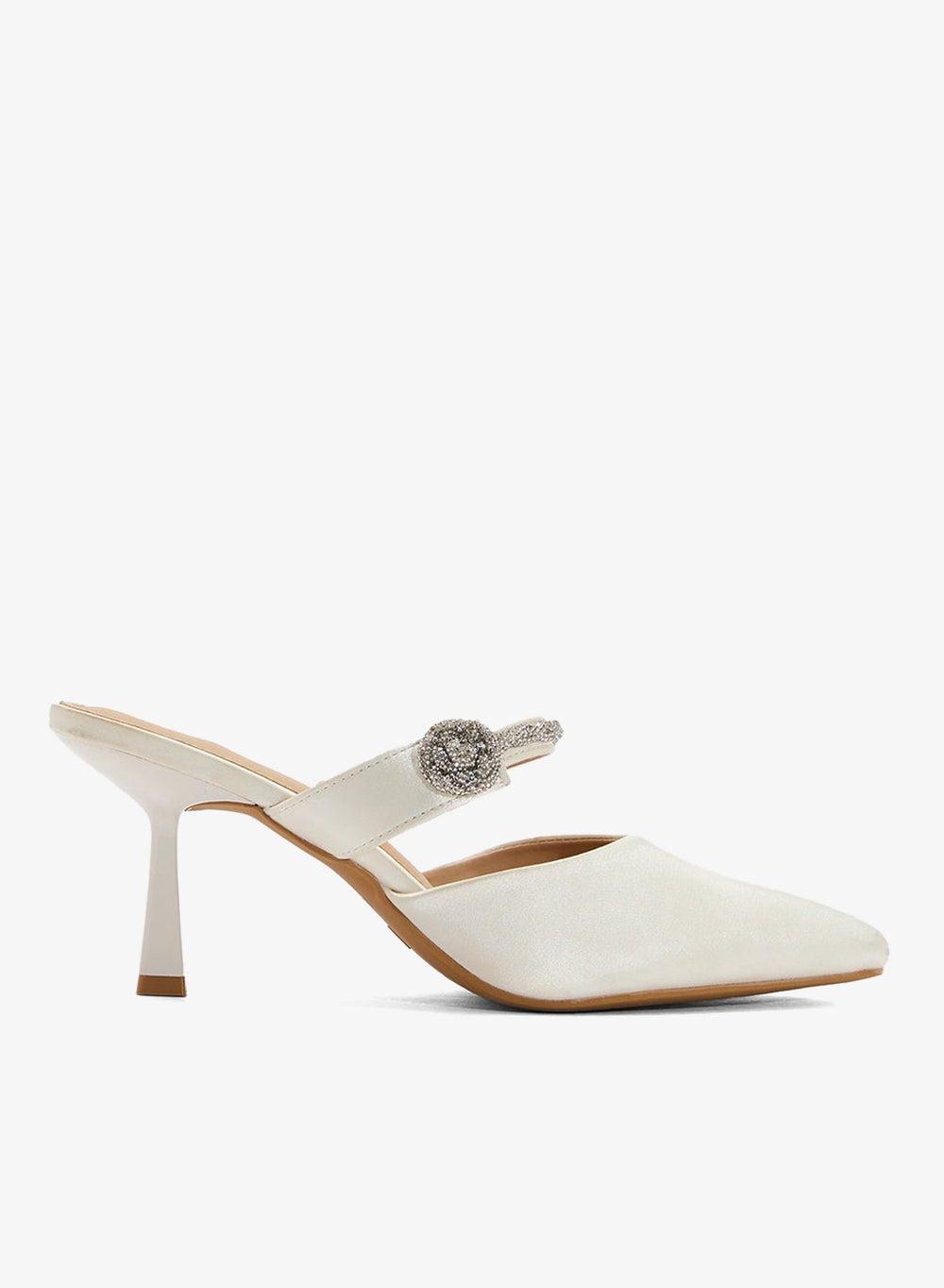 Diamante White Heeled Pump X2503 51 - Image 1