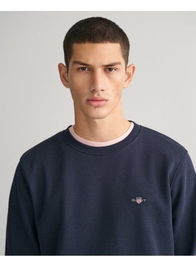 GANT Shield Crew Neck Cotton Sweatshirt - Image 1