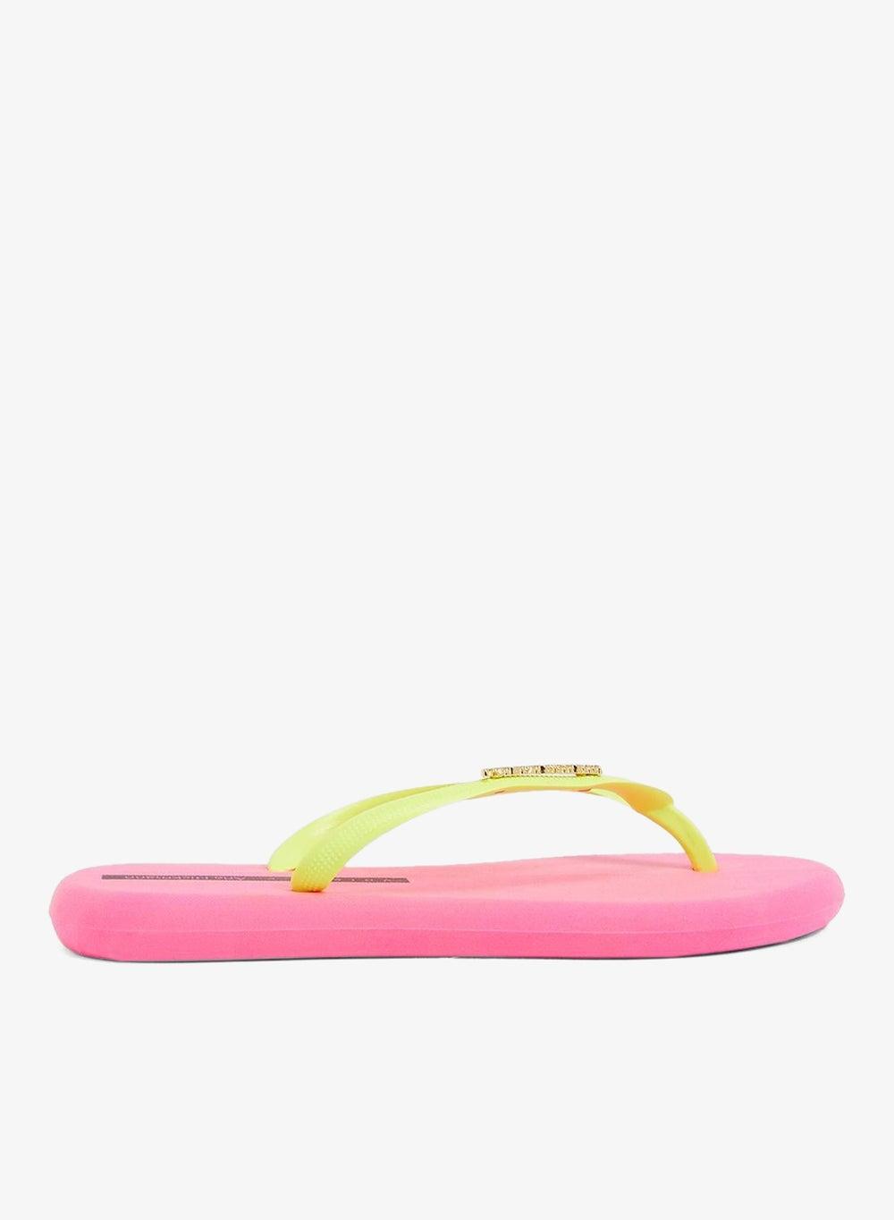Boat Women’s Pink Yellow Flip Flops 002.00001 - Image 1
