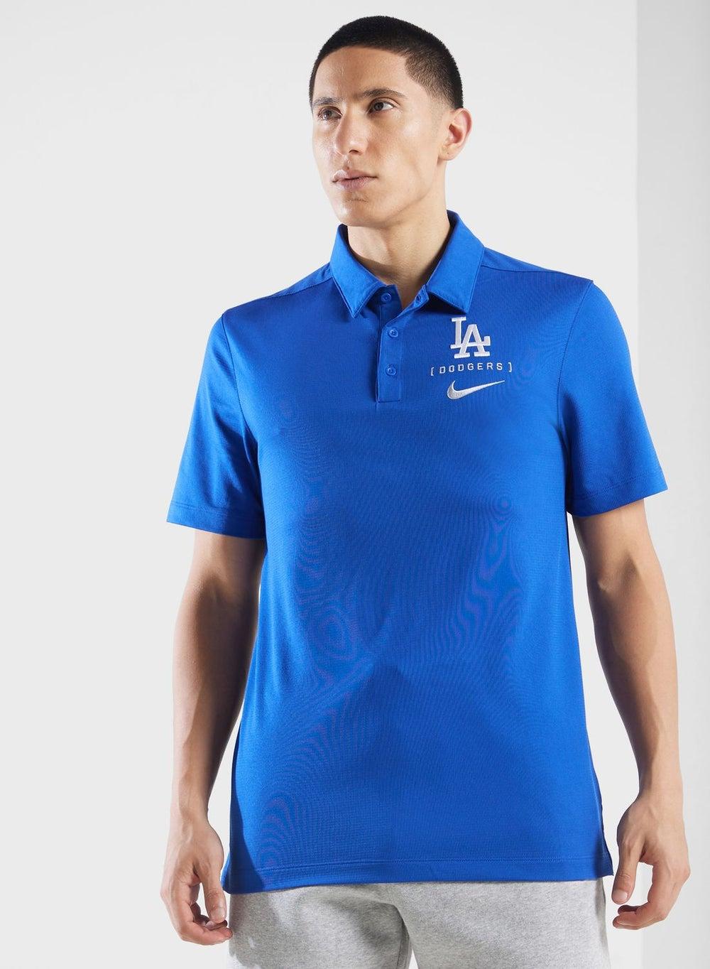 Los Angeles Dodgers Nike Cotton Polo Shirt Blue - Image 1