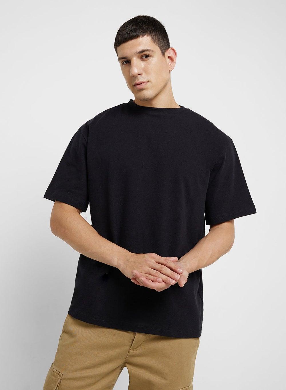 Zop Ot 3267 Graphic Oversized Black T-Shirt - Image 1