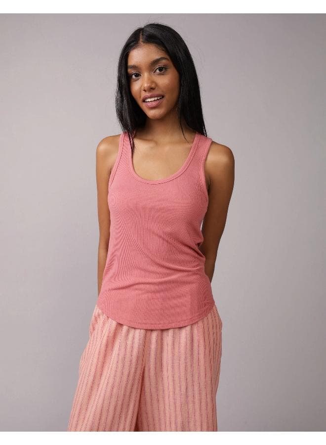AE Soft & Sexy Scoop Neck Pink Tank Top - Image 1