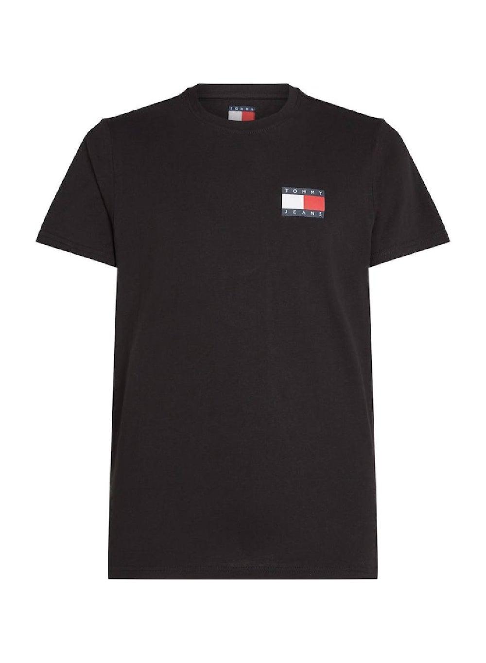 TJM Slim Essential F Bds Black Cotton T-Shirt - Image 1