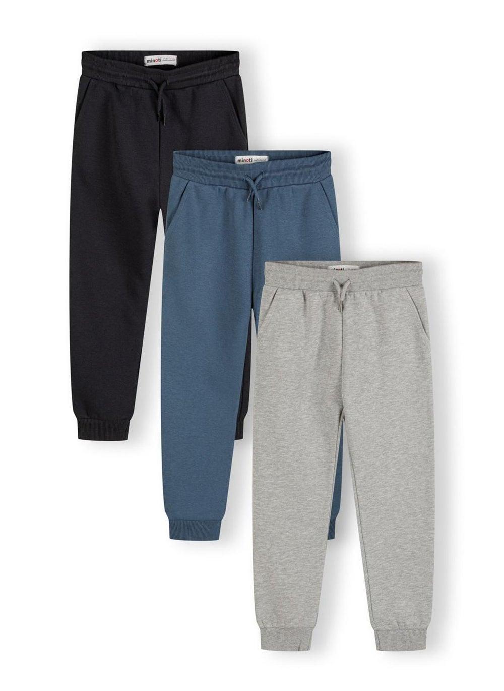 Boys Navy Joggers 3-Pack Ribbed Cuff Drawcord - Image 1