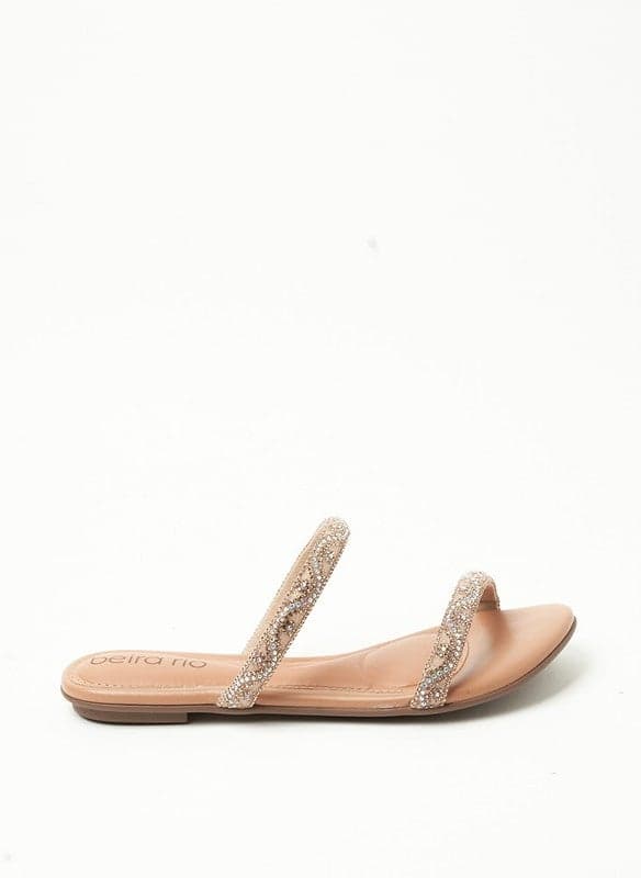 Rose Comfort Flat Sandals for Women – PU Slip-On Style - Image 1