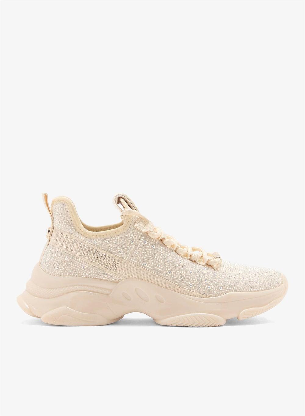 Mysteria-P Lace-Up Low Top Beige Sneakers - Image 1