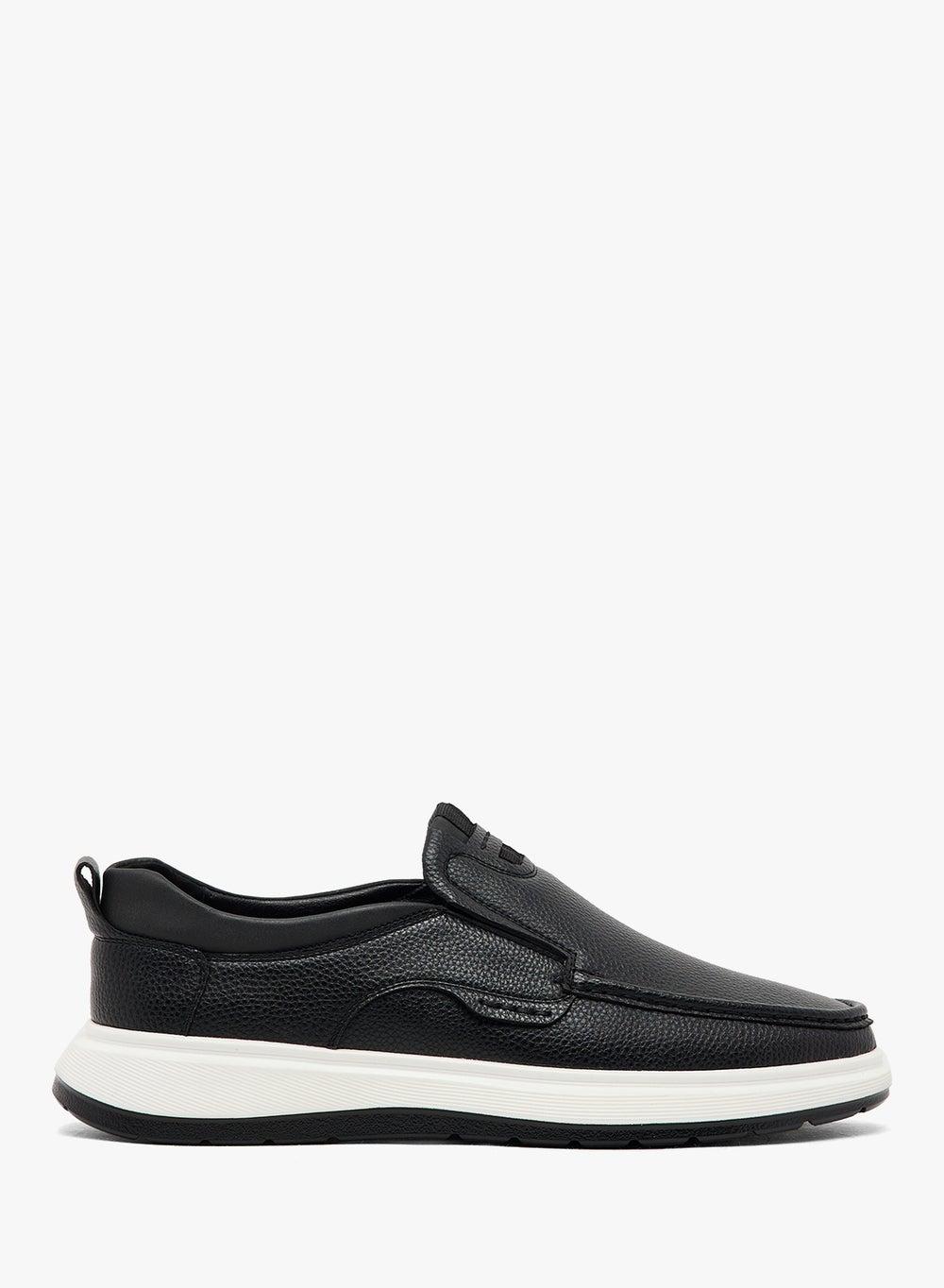 D6200 Black Casual Slip-On Shoes for Men - Image 1